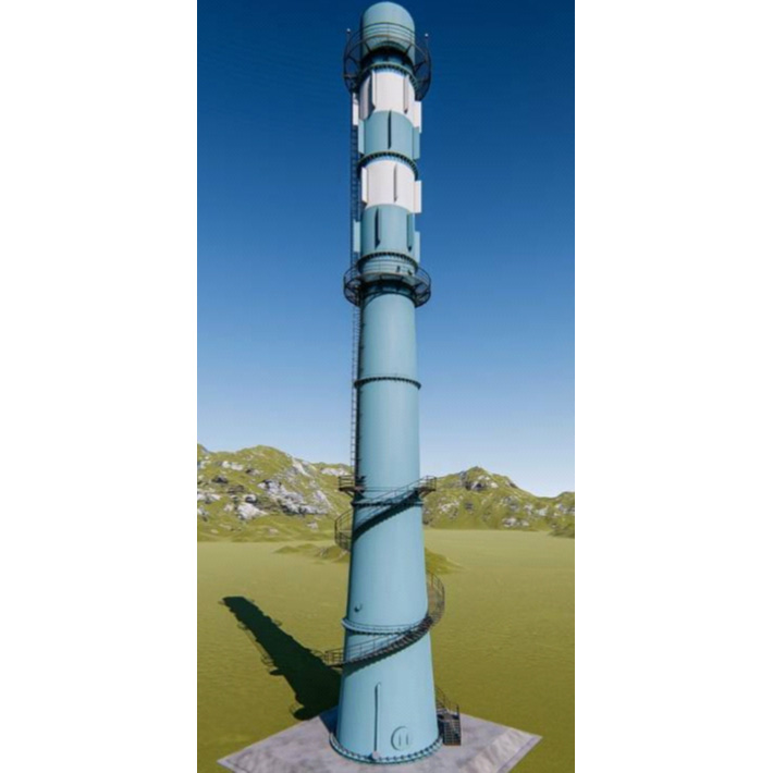 Chemical Plant Free Standing Steel Chimney