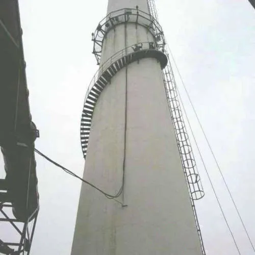 Uhelný kotlový komín věžového typu