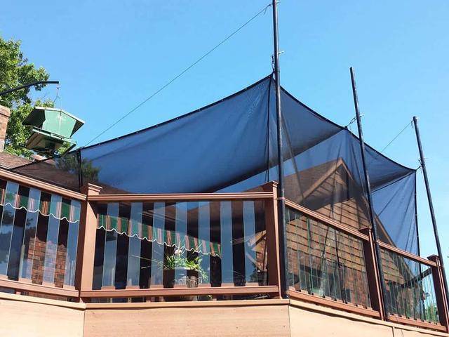 Едноставна, удобна, исплатлива мрежа за заштита од сонце за двор
