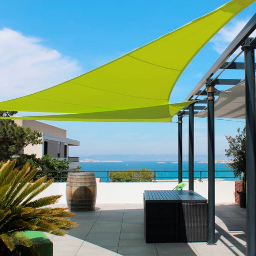 Lift a sunshade sail, and the courtyard becomes an instant attraction
