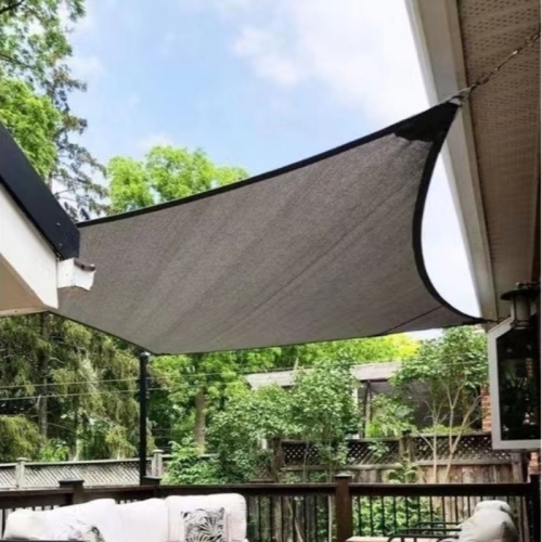 A sunshade sail is a device used for outdoor sunshade