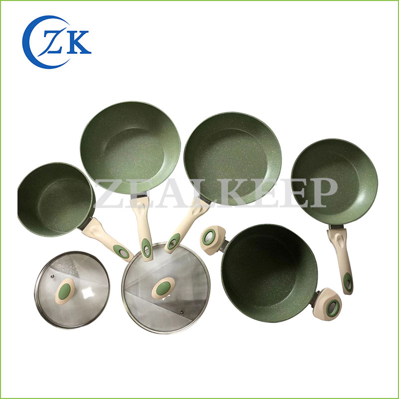 Soft Touch handle 7 in 1 Aluminum Cookware Set