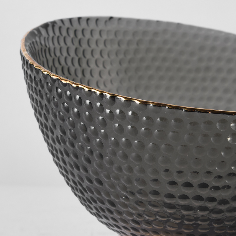 Modern creative luxury smoke gray fruit plate high-end and stylish craftsmanship