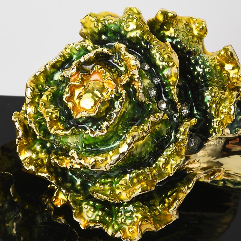 Light Luxury Enamel Colored Cabbage Decoration