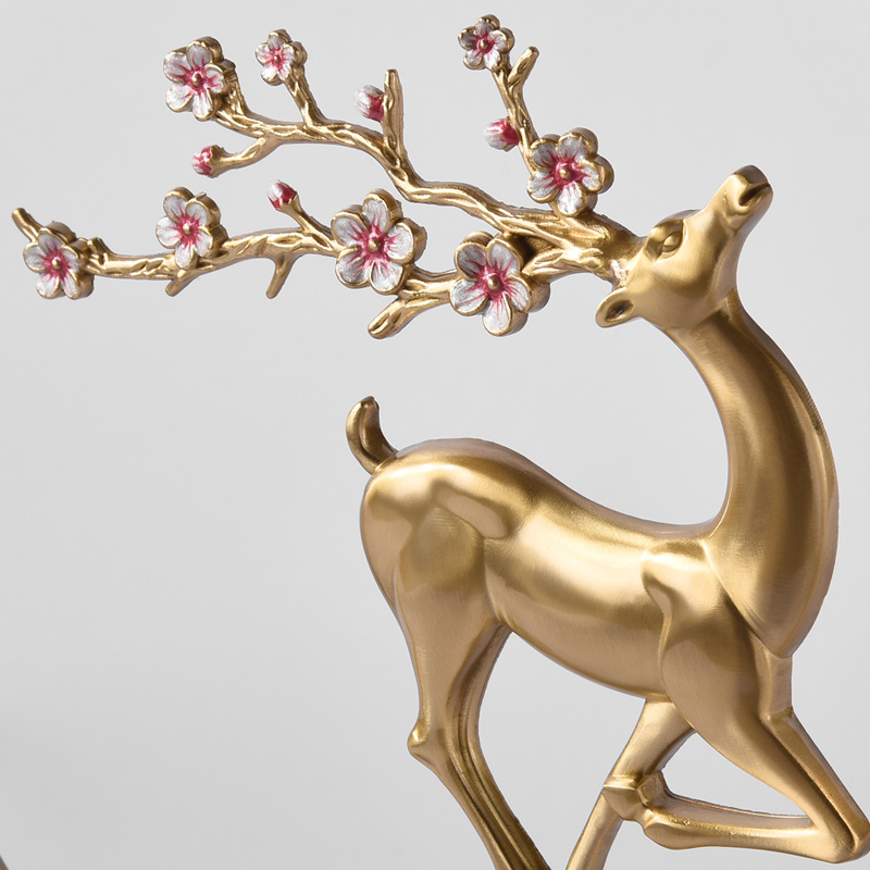 new Chinese style all-copper deer handicraft housewarming gift