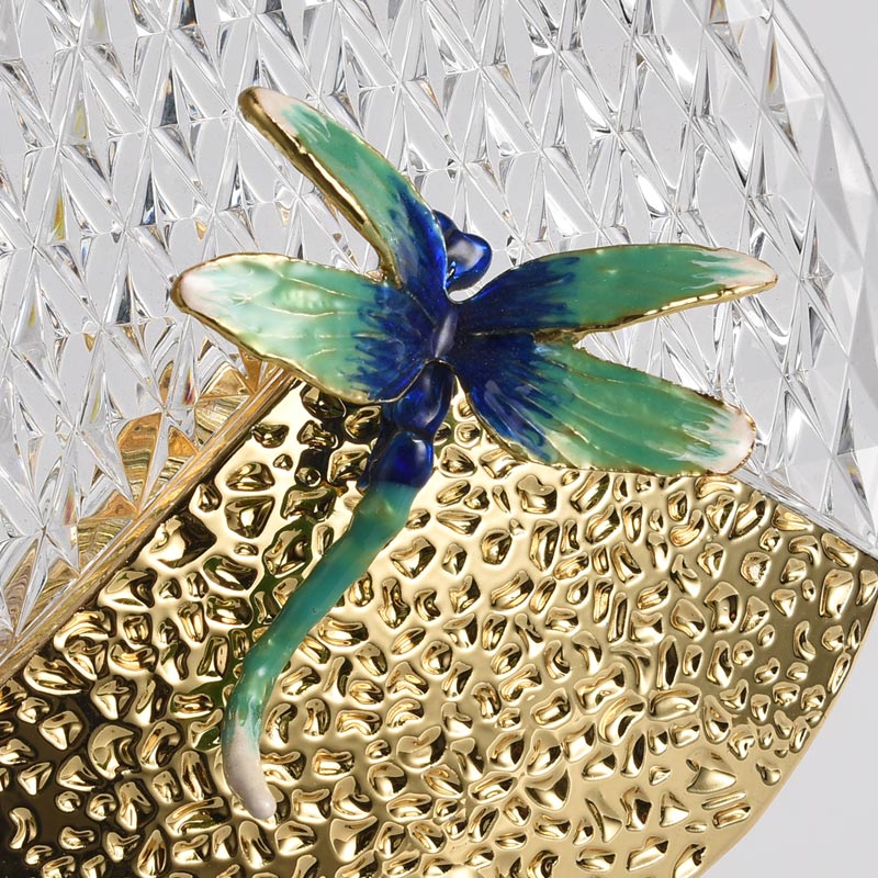 modern and creative dragonfly ornaments luxury crystal handicrafts