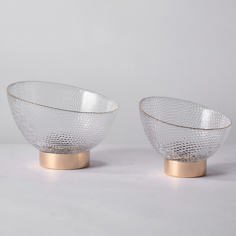 Modern creative luxury clear fruit plate high-end and stylish craftsmanship smoke