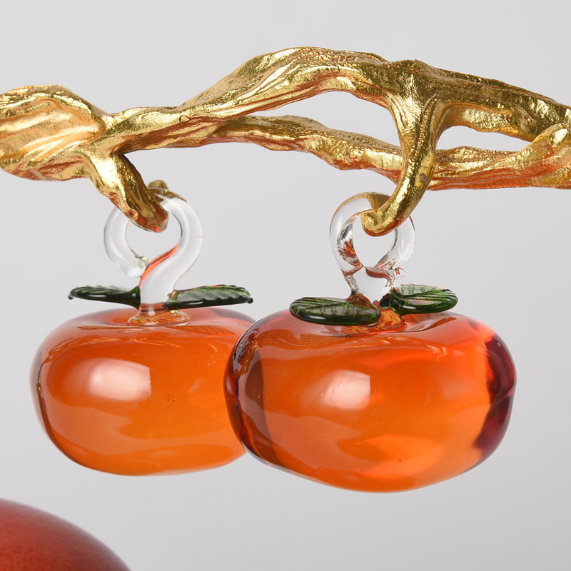 Ceramic gourd ornaments persimmon Chinese creativity