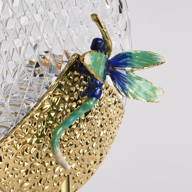 modern and creative dragonfly ornaments luxury crystal handicrafts