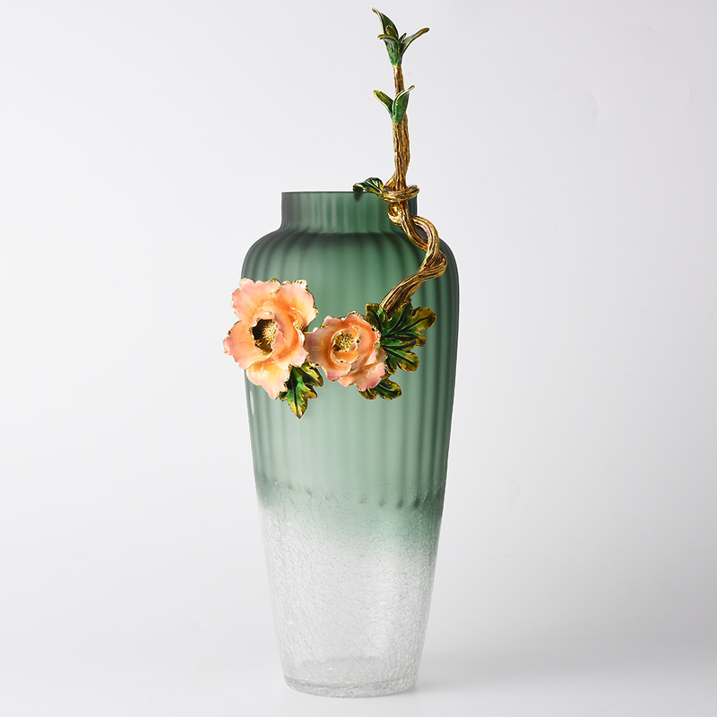 new Chinese style luxury glass art enamel decoration housewarming gift