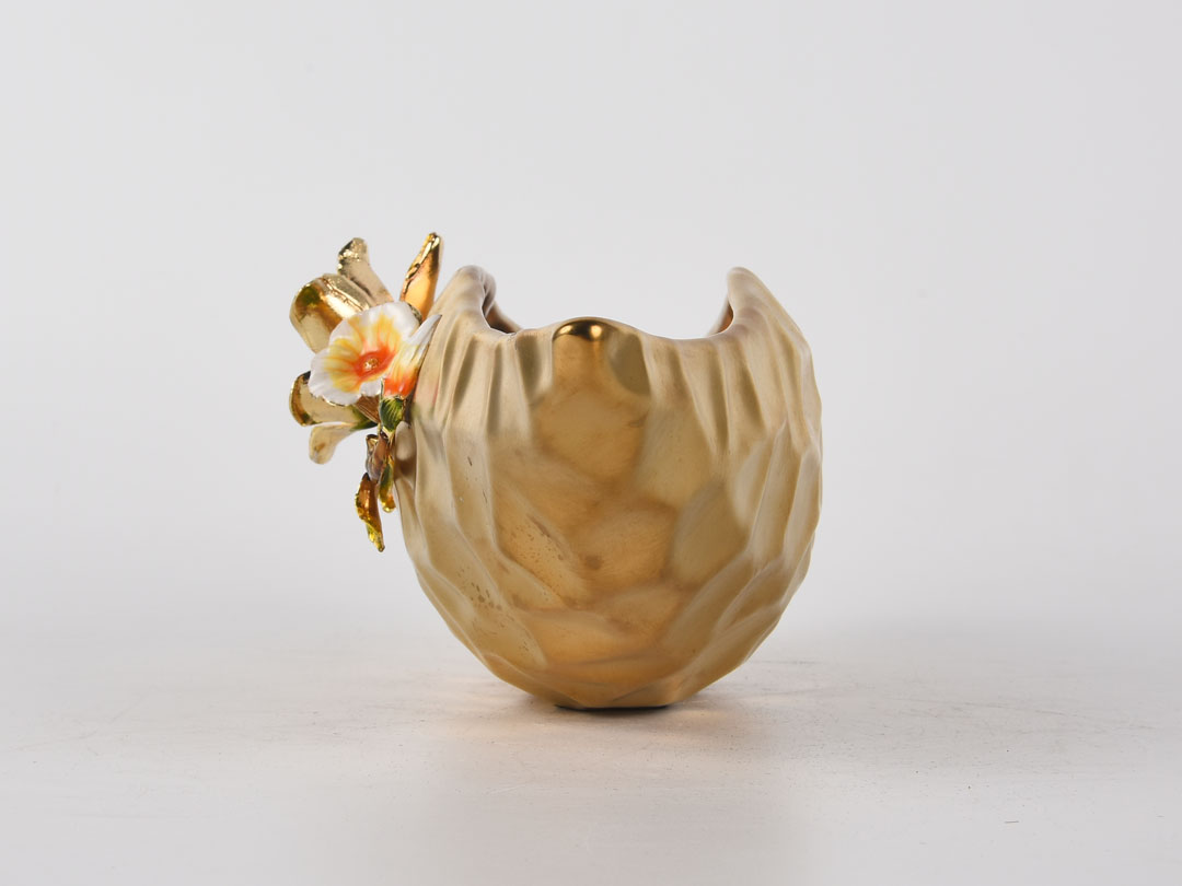 Abstract Gold Desk Ceramic Vase Desk