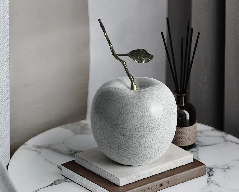 Ceramic apple pear ornaments