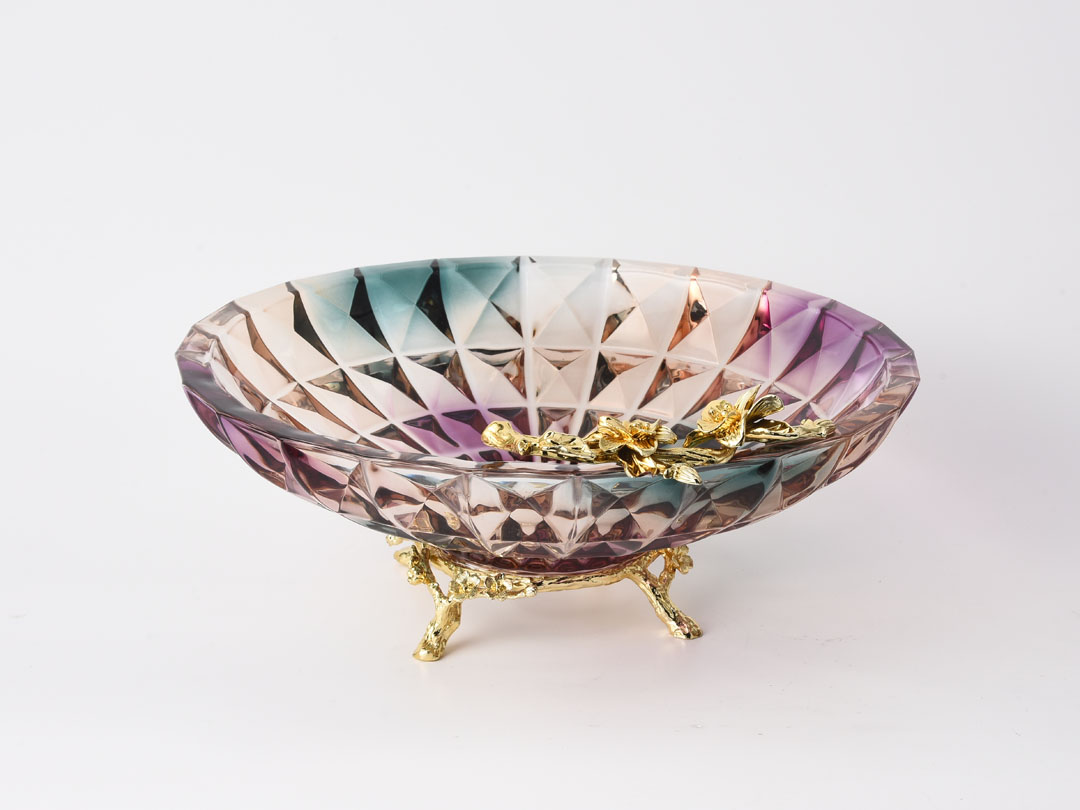 Colorful Baccarat-style Fruit Bowl