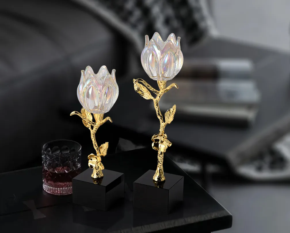 Creative Light Luxury Crystal küünlajalg