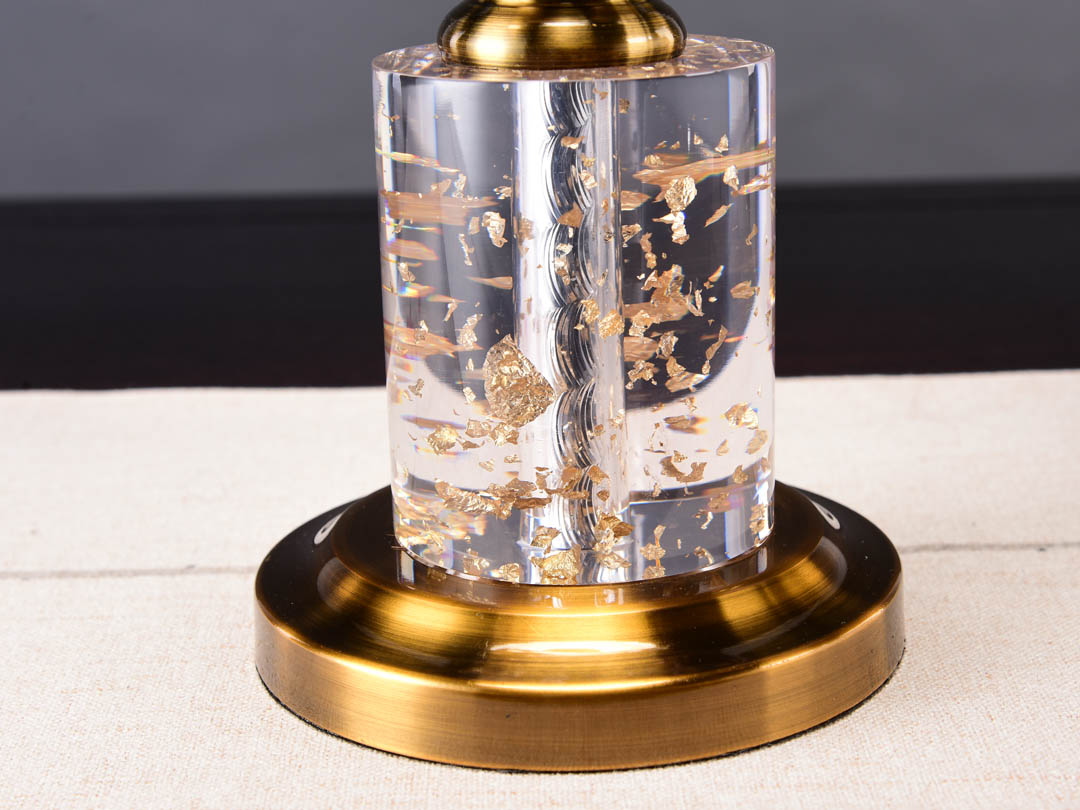 European Cylindrical Resin Base Bell with Gold Foil Decoration