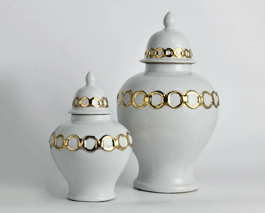 Harmonious Chain Buckle Ceramic General Jar