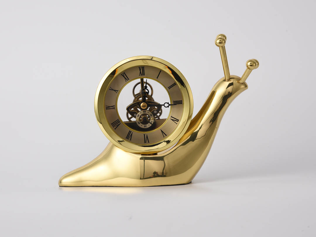 Luxury Copper Snail Table Clock