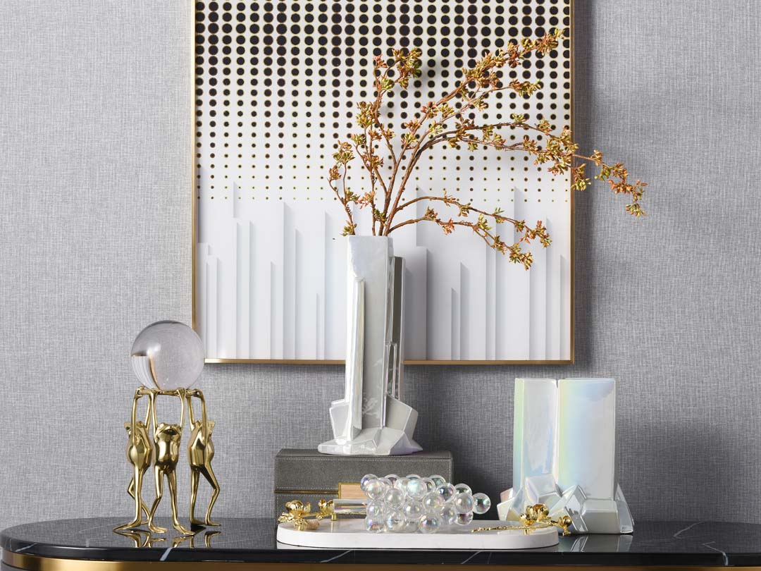 Овална декоративна табла от бял мрамор Jazz