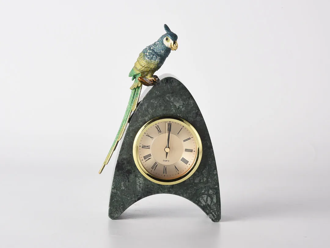 Triangular Marble Table Top Clock