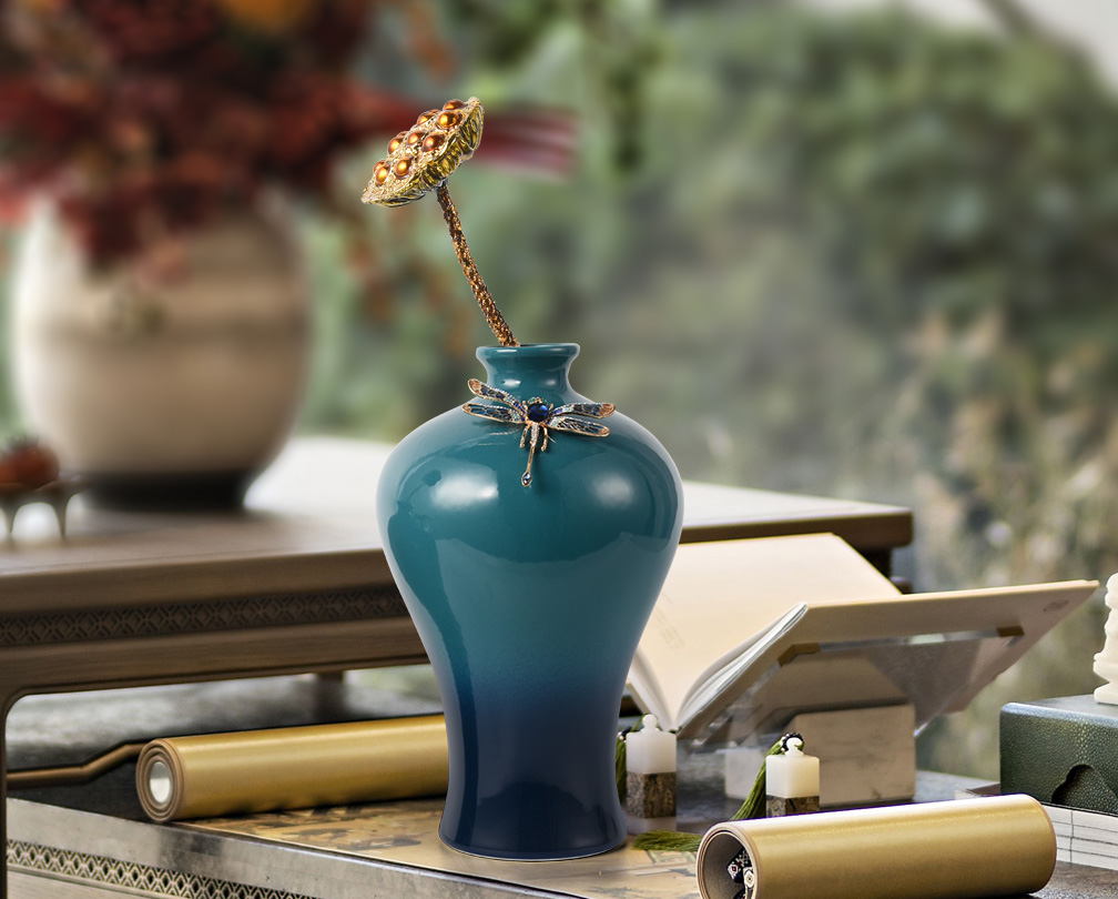 ヴィンテージ パレス エナメル 花瓶