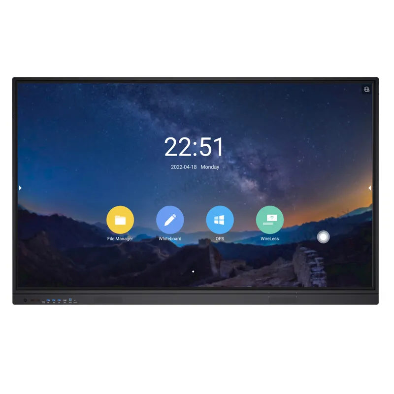 75 Inch Interactive Flat Panel Display Android 8.0 Anti Glare