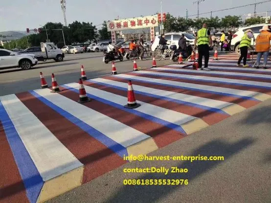 Awọ Anti-Slip Surfacing ni opopona agbelebu