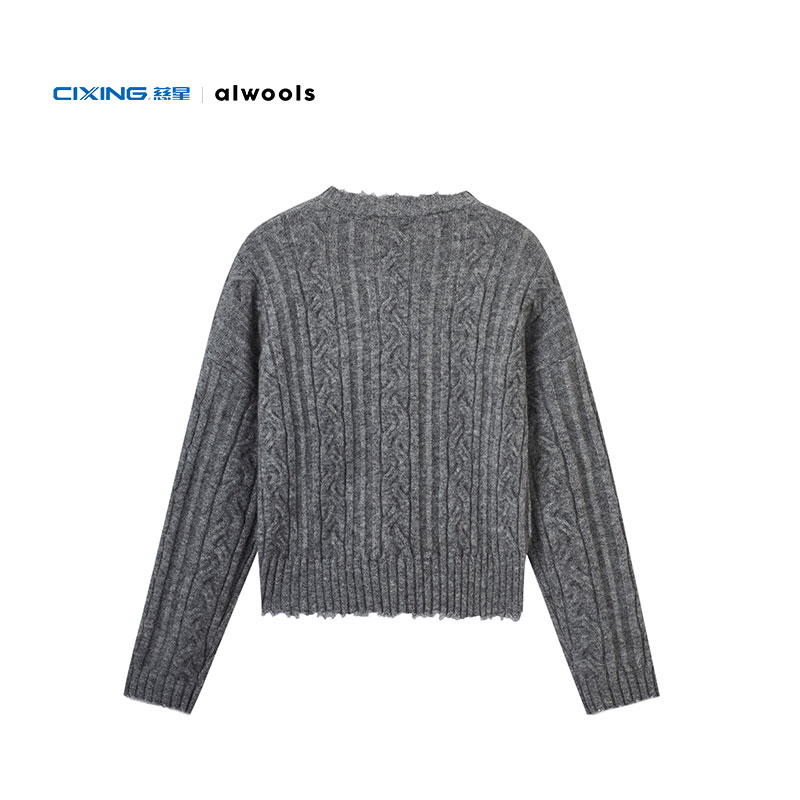 Warm knitted wool sweater