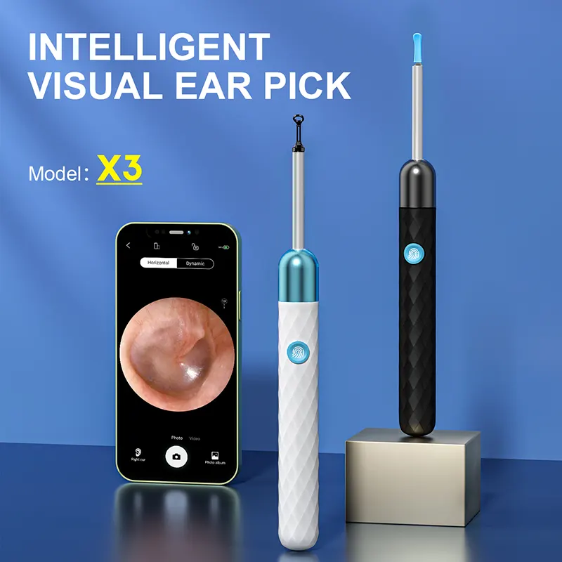 Detergente visivo per le orecchie e otoscopio per la spremitura dell'acne