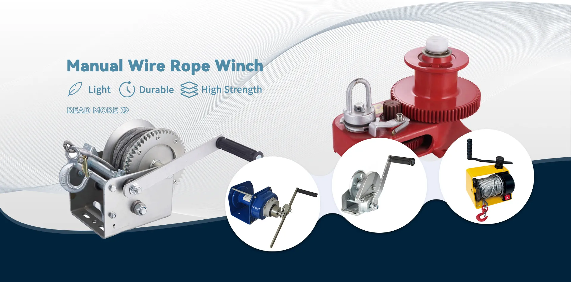 China Manual Wire Rope Winch
