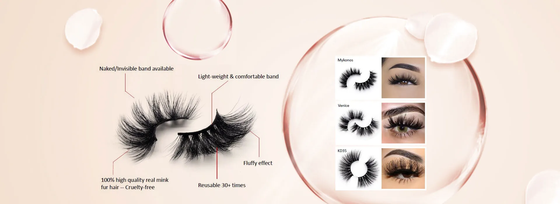 China Mink Eyelashes Pengilang dan Pembekal