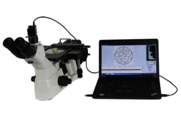 microscópio metalográfico invertido