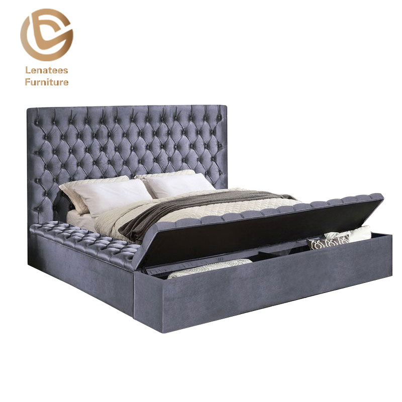 Tufted Bed with Storage
