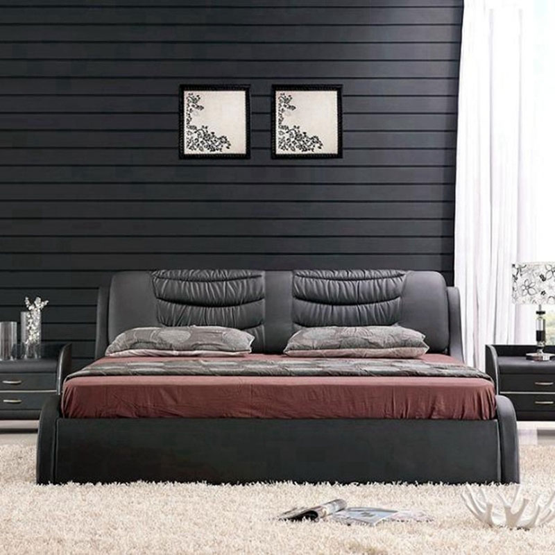 モダンな寝室の室内装飾のベッド