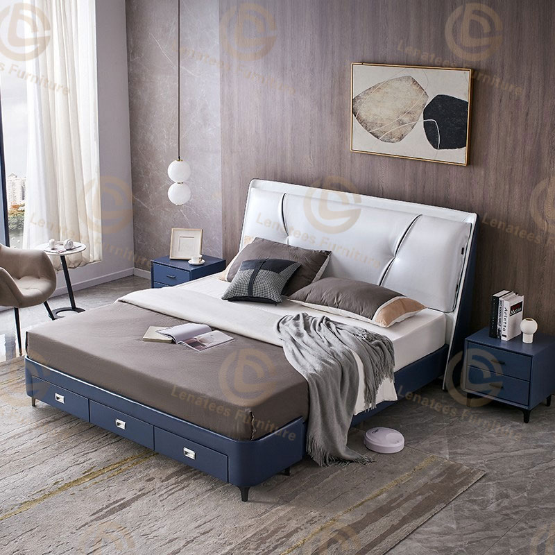 Moderni pehmustettu sängyn runko