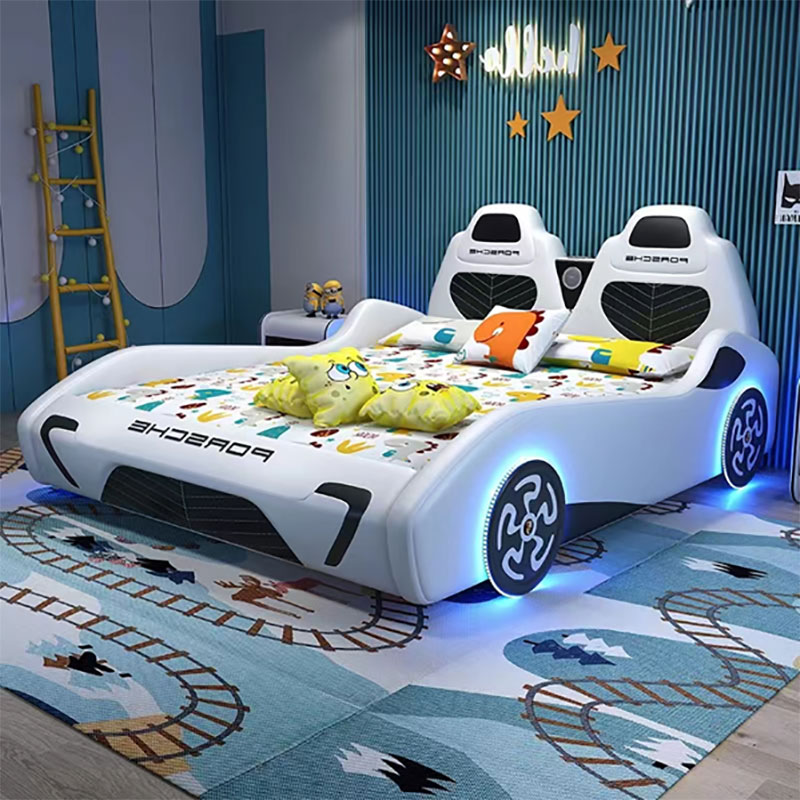 Kreatives, helles, luxuriöses Kinderbett aus Massivholz