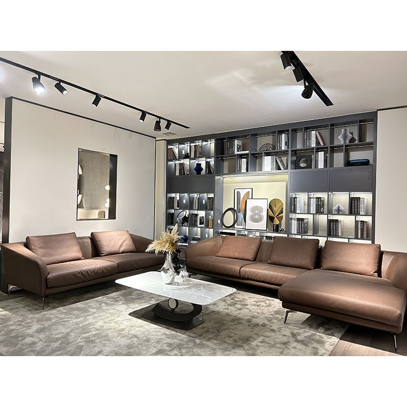 Mørkebrun moderne stue sofa