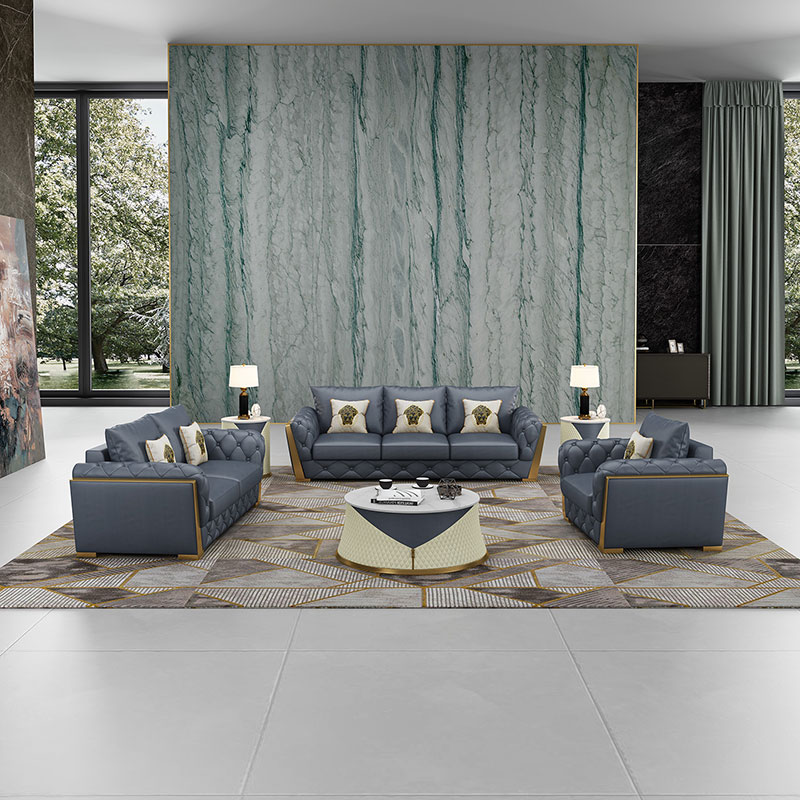 Italienisches minimalistisches Wohnzimmer-Ledersofa