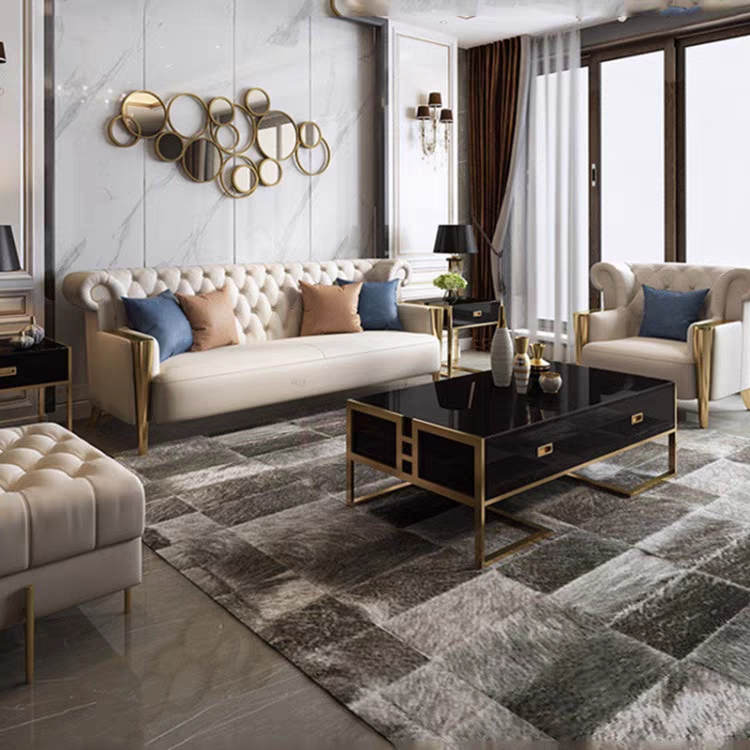 Italienisches Sofagarnitur, grau, luxuriös, modern