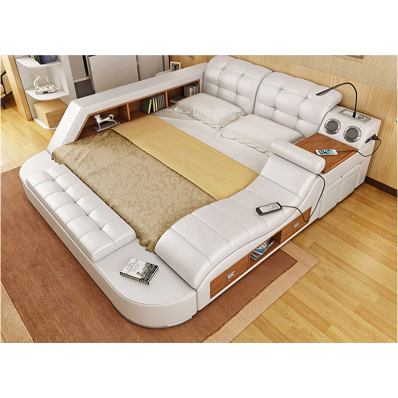 Moderne design smart seng med massage og opbevaring