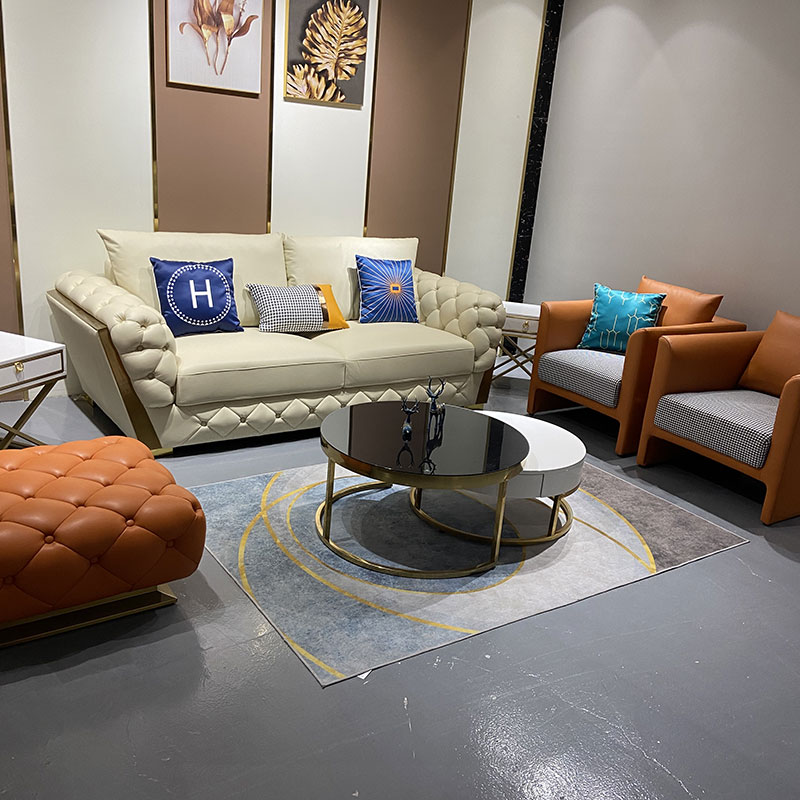 Canapé en cuir de salon minimaliste italien