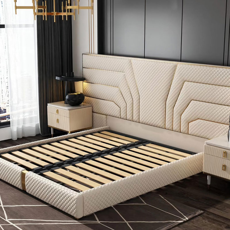 Heißes verkaufendes Luxusbett aus massivem Holz