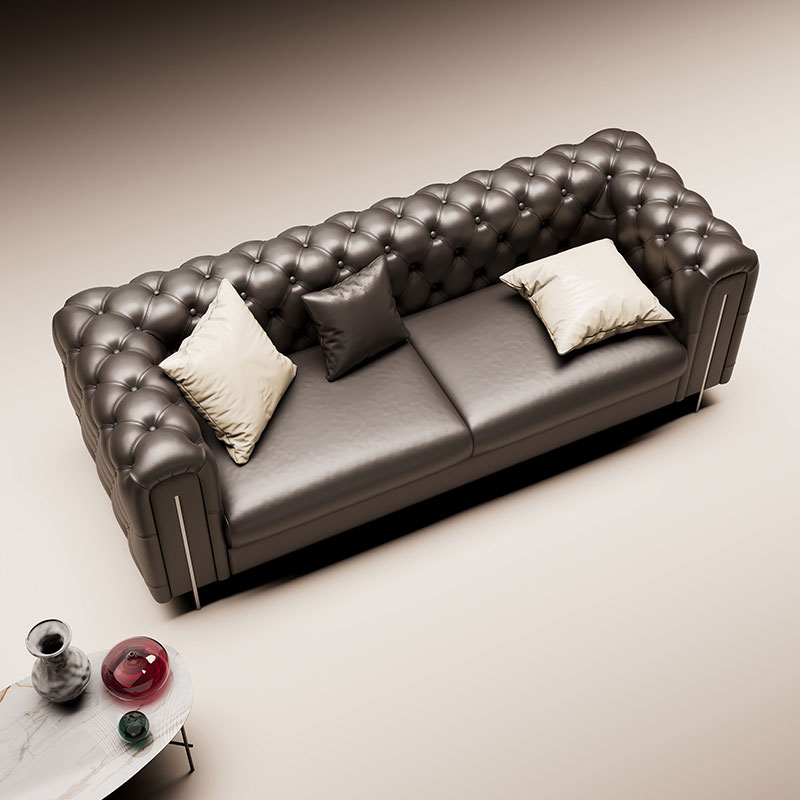 Moderner Sofagarnitur-Stuhl aus Leder