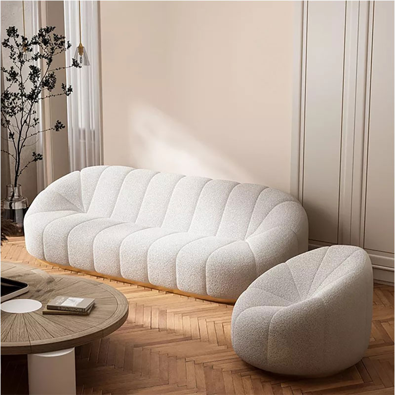 Cream Style Lazy Living Room Sofa
