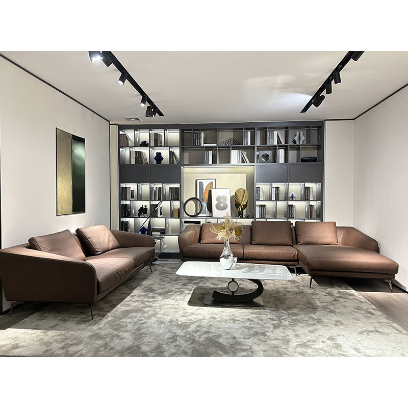 Dark Brown Modern Living Room Sofa