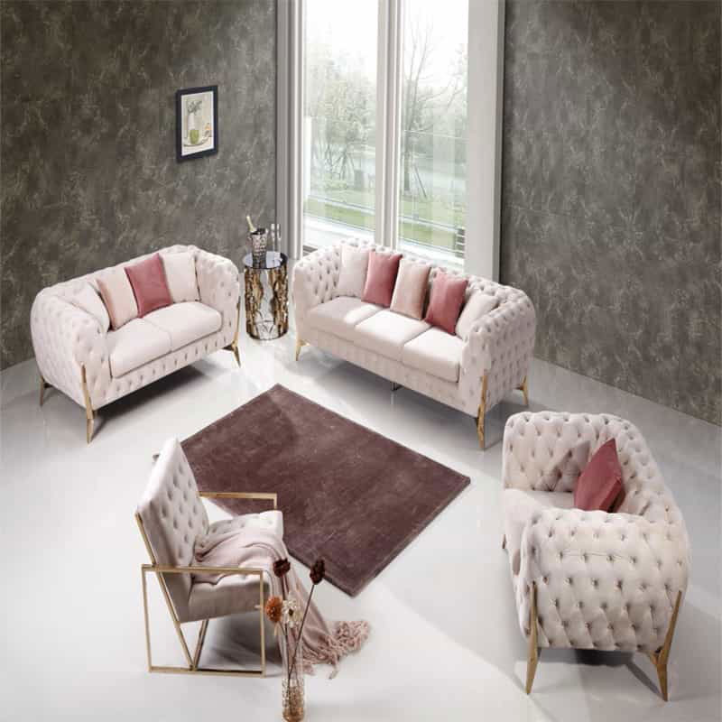 Sofa phòng khách bằng vải