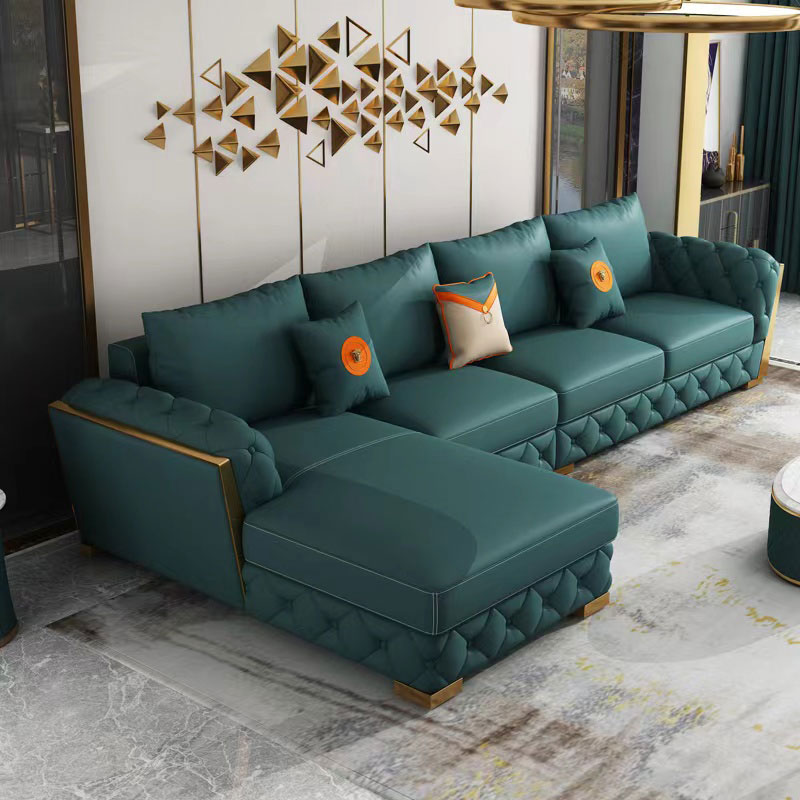 Italian Minimalist Living Room Leather Sofa