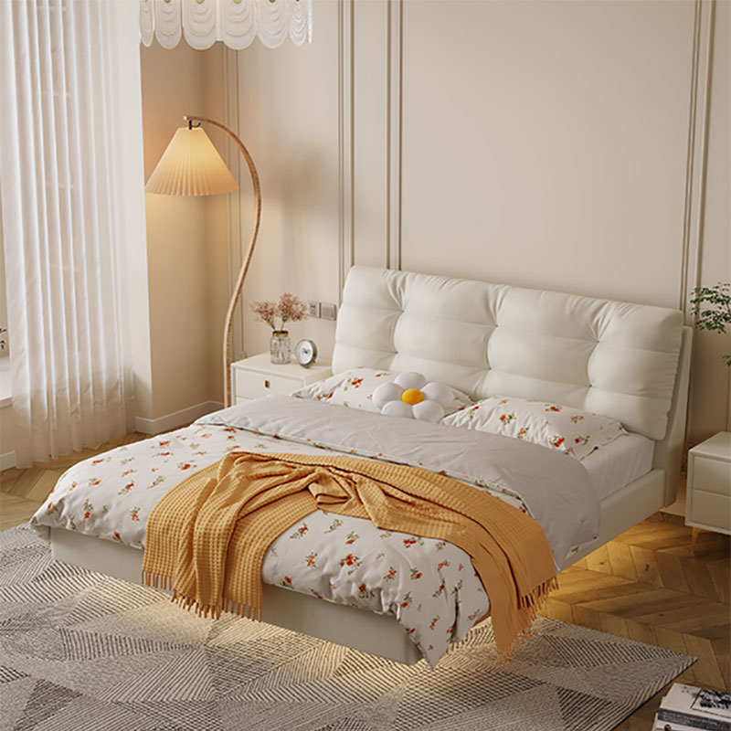 Italiensk simpelt læder 1,8 m flydende seng