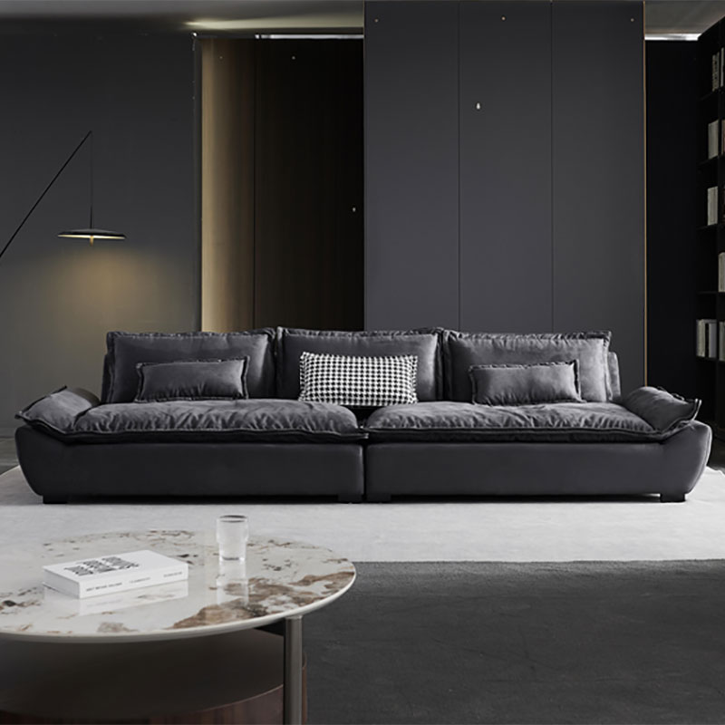 Sofá de sala de estar em tecido tecnológico estilo italiano