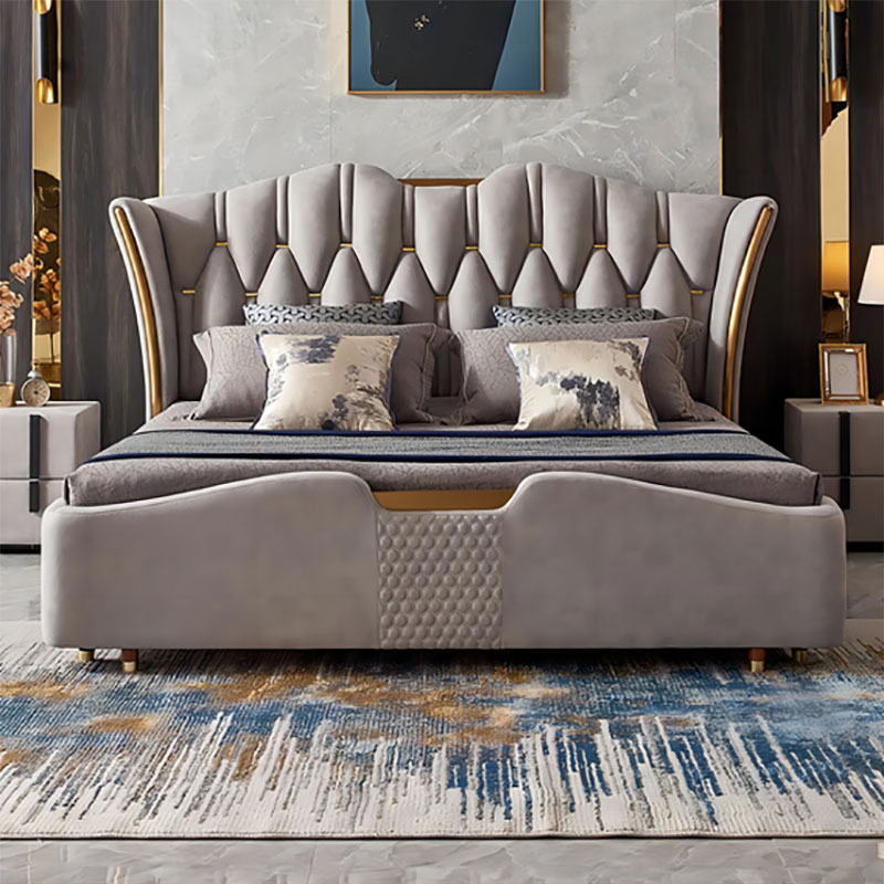 Világos luxus king méretű ágy