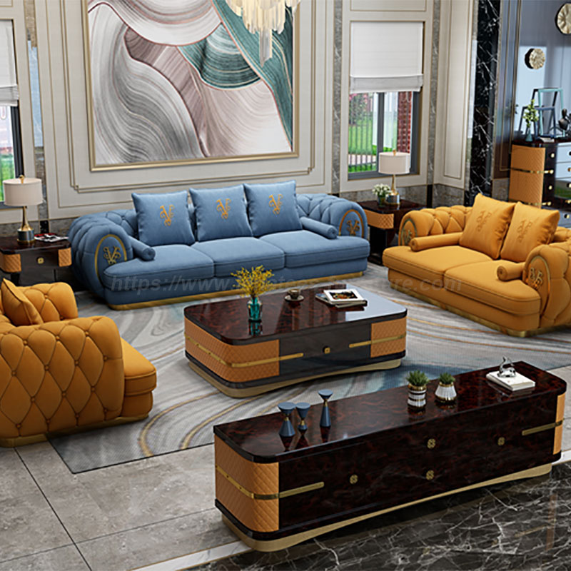 Легкий роскошный кожаный диван